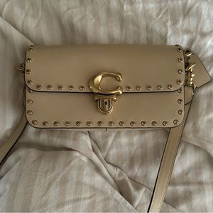 Coach Studio Baguette Crystal Rivets Shoulder bag